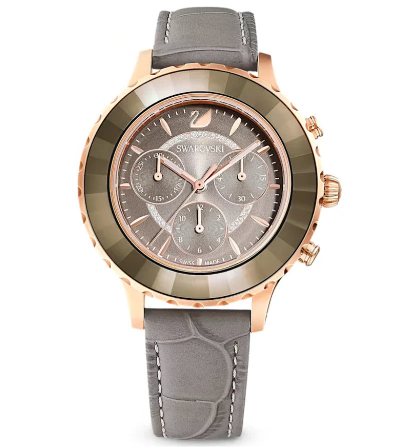 Swarovski Stella Flower Motif Starry Dial Rose Gold Tone Women's Watch 5452495