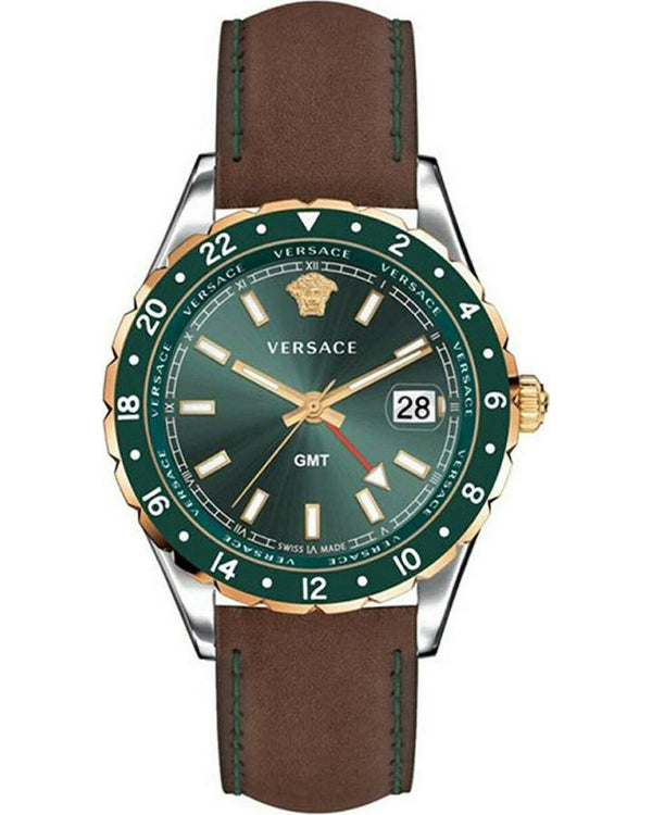 Versace Hellenyium Leather Strap Men's Watch  V11090017 - Watches of Australia