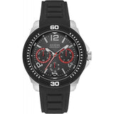 Guess Gents Multifunctional Dial And Black Silicone Strap Men's Watch  W0967G1 - The Watches Men & CO