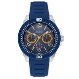 Guess Trade Blue Dial Blue Silicone Strap Men's Watch  W0967G2 - The Watches Men & CO