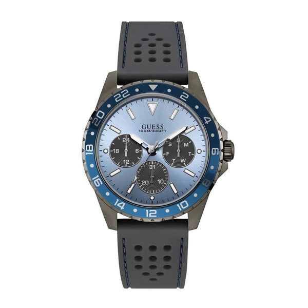 Guess Men’s Quartz Silicone Strap Blue Dial Men's Watch  W1108G6 - Watches of Australia