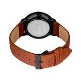 Tommy Hilfiger Black Dial Brown Leather Strap Men's Watch 1791510 - The Watches Men & CO #5