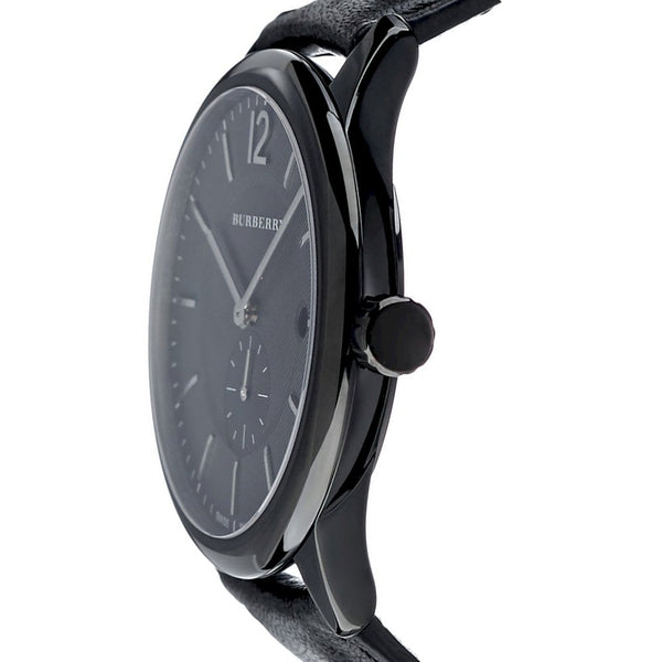 Burberry Men’s Swiss Made Leather Strap Black Dial Men's Watch BU10003 - Watches of Australia #2