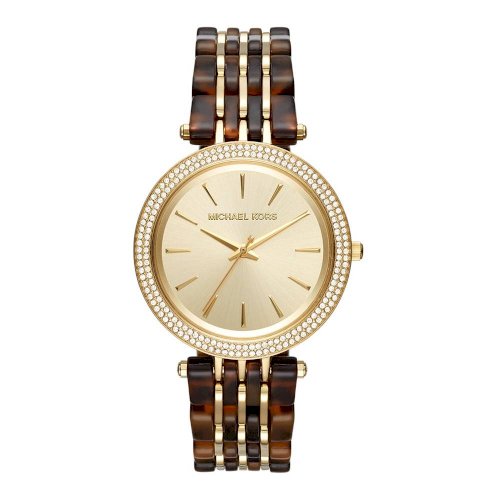 Michael Kors Darci Gold Dial Acetate Strap Ladies Watch  MK4326 - The Watches Men & CO