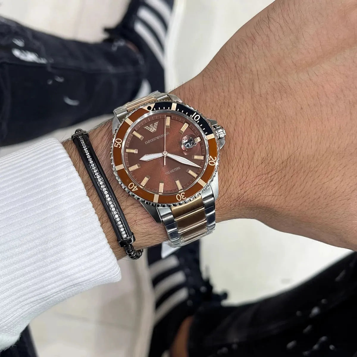 Emporio Armani Sea Explorer Two Tone Men's Watch - AR11340