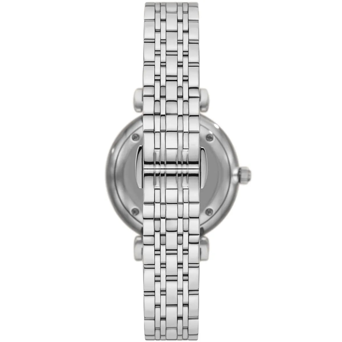 Emporio Armani Gianni T-Bar Sunray Silver Crystal Silver Women's Watch - AR11445