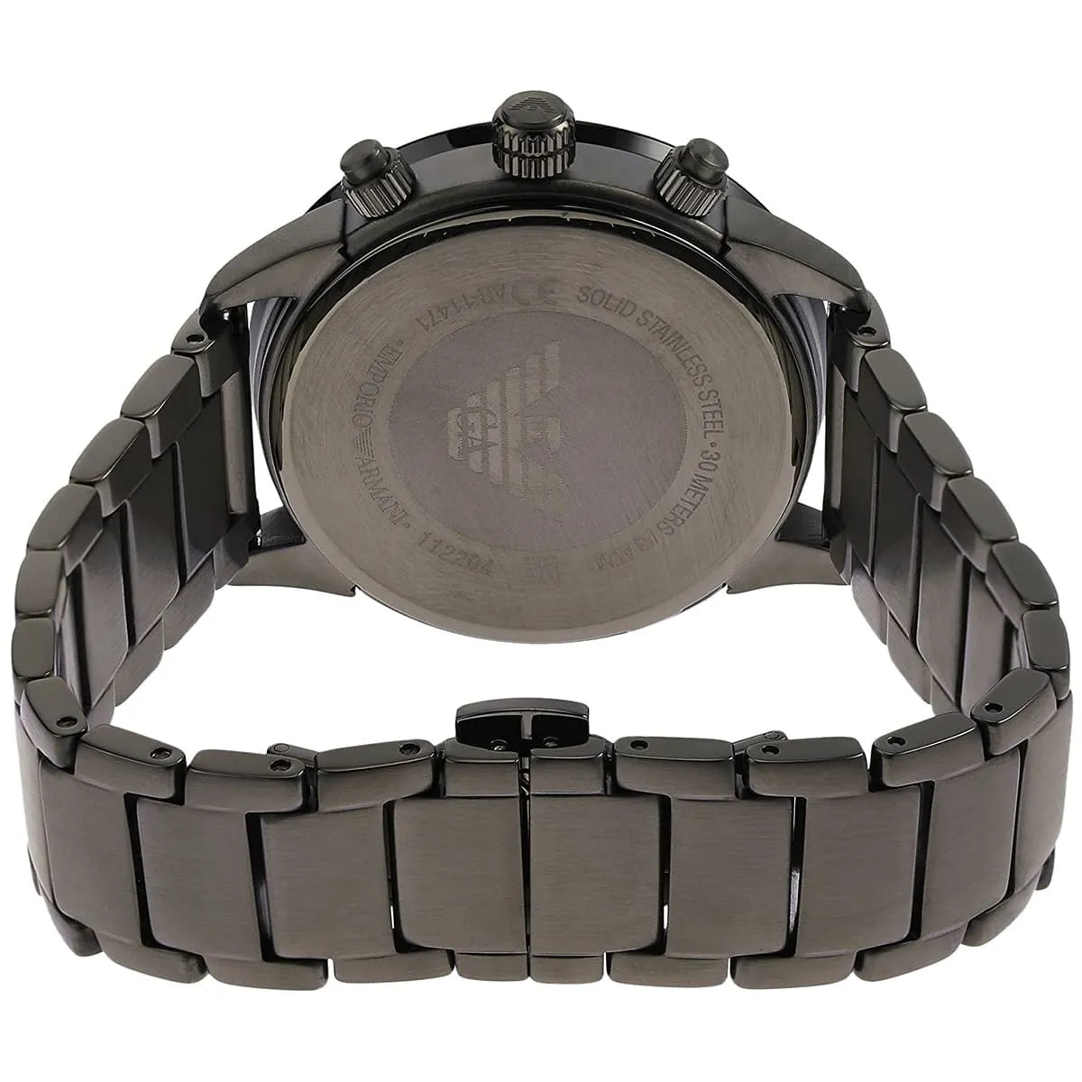 Emporio Armani Mario Chronograph Multicolor Dial Gunmetal Men's Watch - AR11471