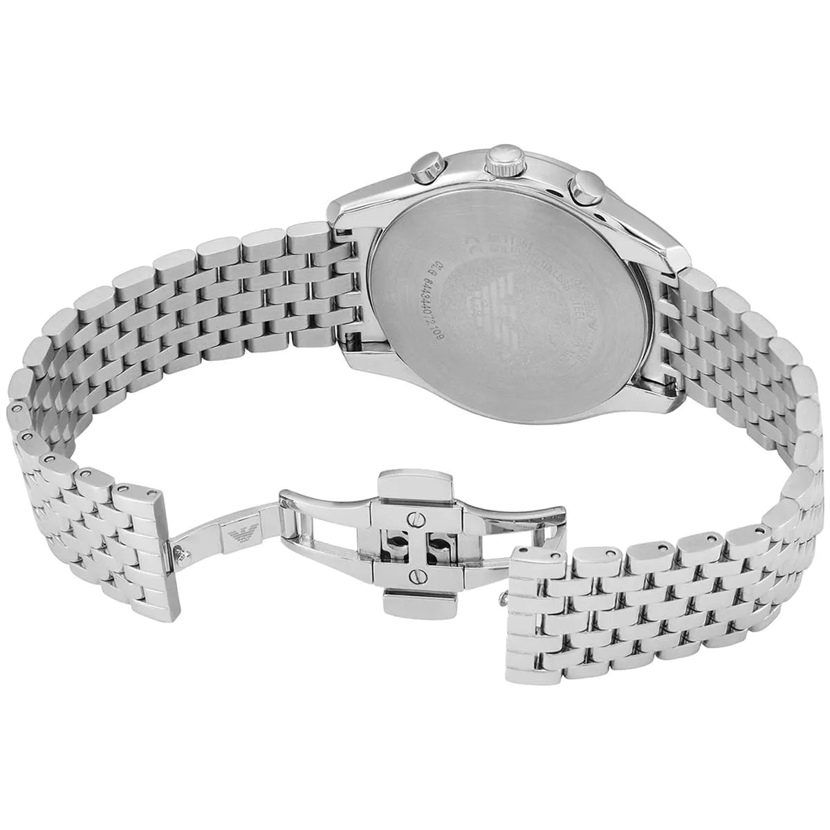 Emporio Armani Antonio Chronograph Green Dial Silver Men's Watch - AR11581