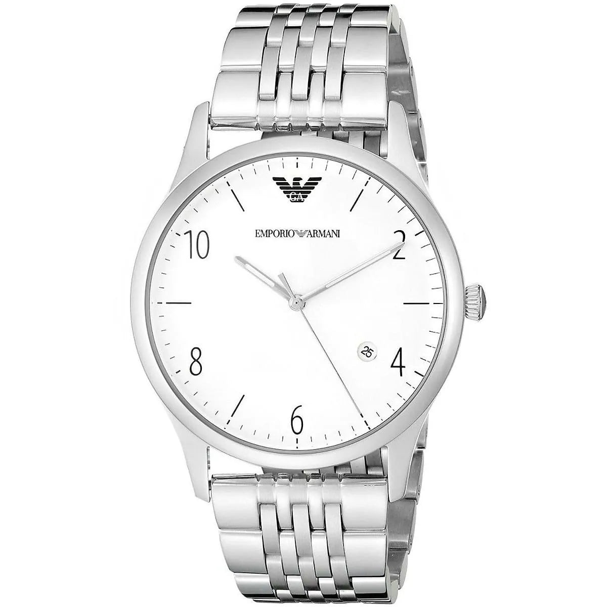 Emporio Armani Beta Large with Date Window Silver Men's Watch - AR1867