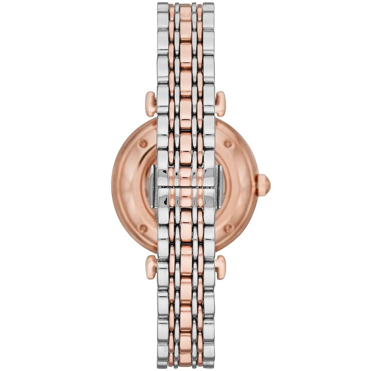 Emporio Armani Gianni T-Bar Open Heart Automatic Two-tone Women's Watch - AR60019