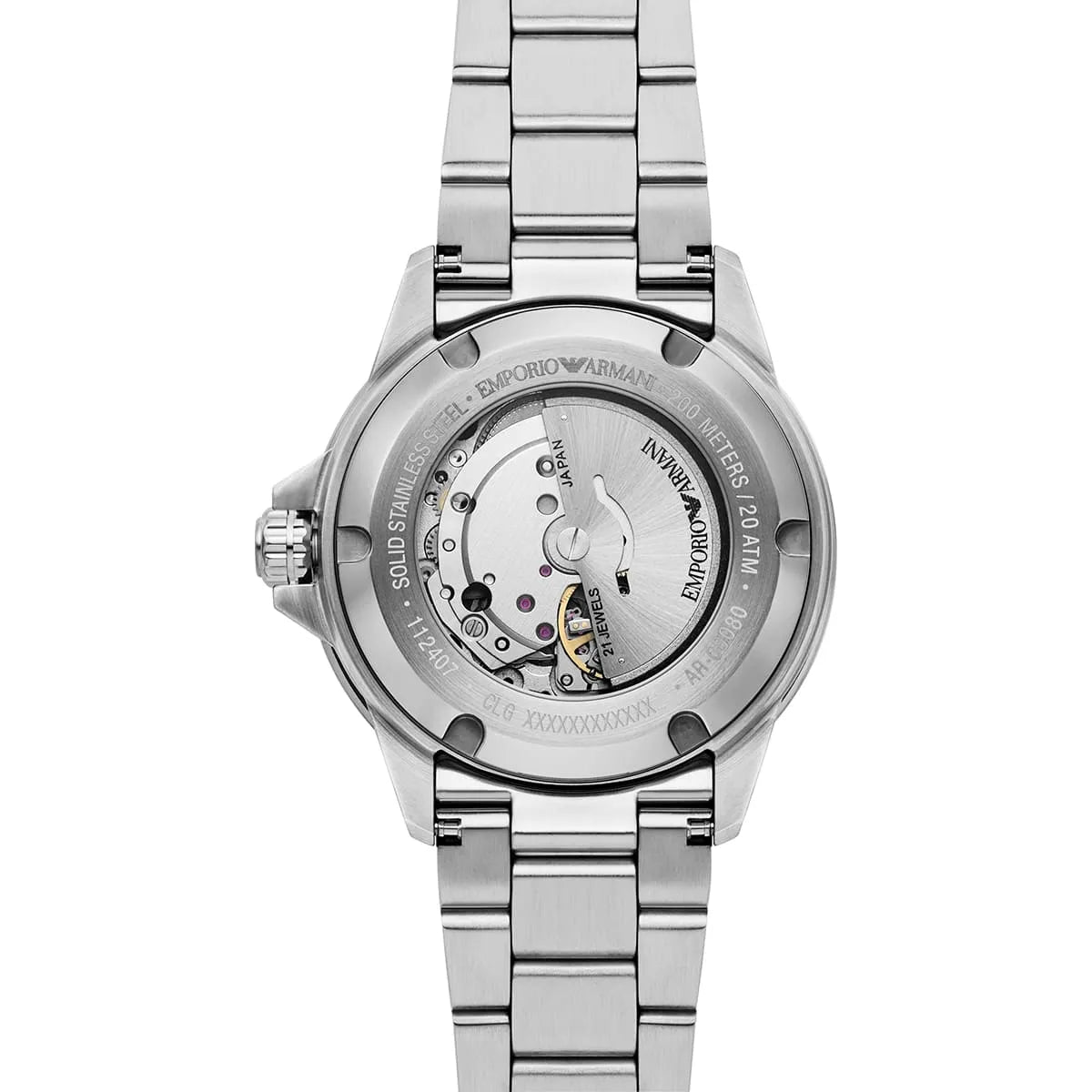 Emporio Armani Sea Explorer Automatic Green Dial Silver Men's Watch - AR60080