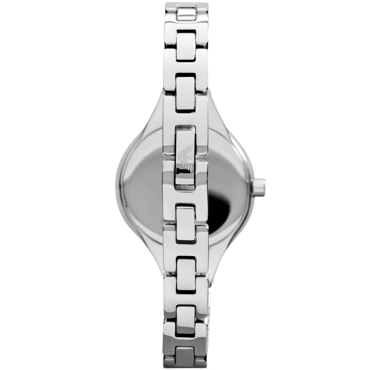 Emporio Armani Chiara Silver Mesh Bracelet Dark MOP Dial Women's Watch - AR7328
