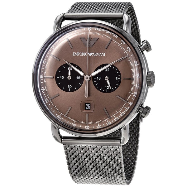 Emporio Armani Aviator Chronograph Brown Dial Men's Watch AR11141 - Watches of Australia