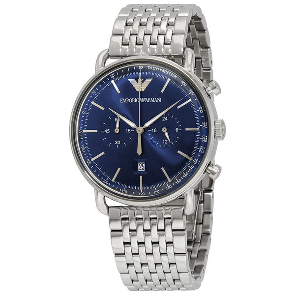 Emporio Armani Aviator Chronograph Quartz Blue Dial Men's Watch #AR11238 - Watches of Australia