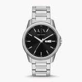 Armani Exchange Banks Three-Hand Day-Date Black Dial Mens Watch - AX1733