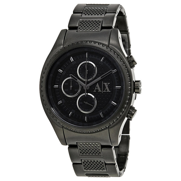 Armani Exchange Chronograph Black Dial Black Ion-plated Men's Watch AX1605 - BigDaddy Watches