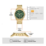 Armani Exchange Banks Chronograph Gold-Tone Green Dial Men's Watch - AX1746