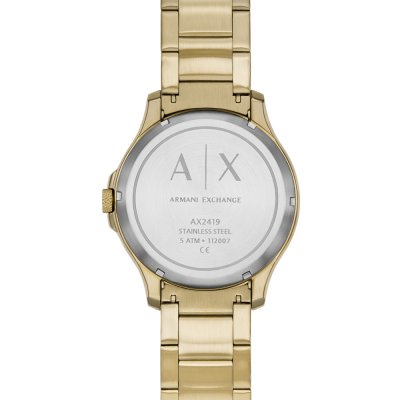Armani Exchange Hampton Automatic All Gold Watch - AX2419