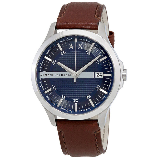 Armani Exchange Navy Dial Brown Leather Men's Watch AX2133 - BigDaddy Watches