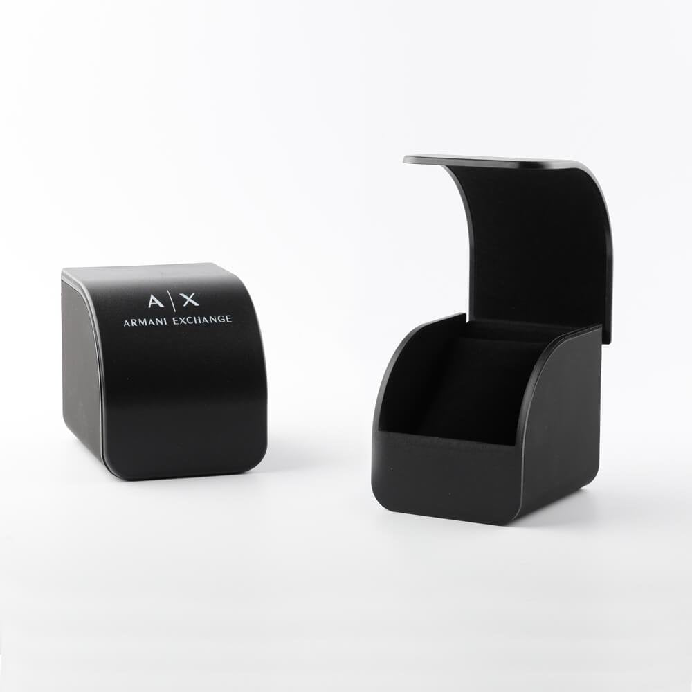 Armani Exchange Hampton Chronograph Black Dial Silver Watch - AX2163