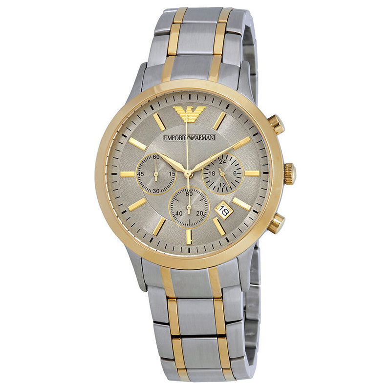 Emporio Armani Renato Chronograph Silver Dial Men's Watch #AR11076 - Watches of Australia