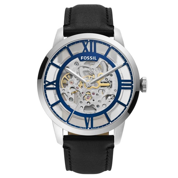 Fossil Townsman Automatic Black Leather Men's Watch ME3200