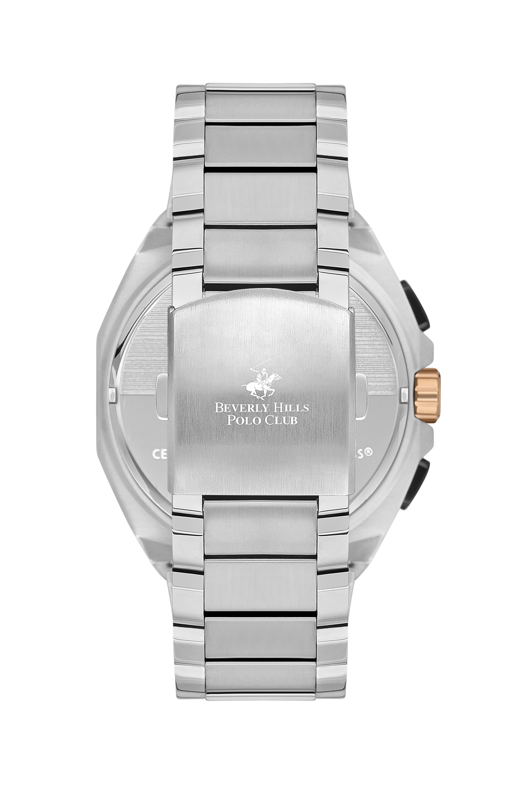 Beverly Hills Polo Club Multifunction Black Dial Rose Gold / Silver Watch BP3537X.550