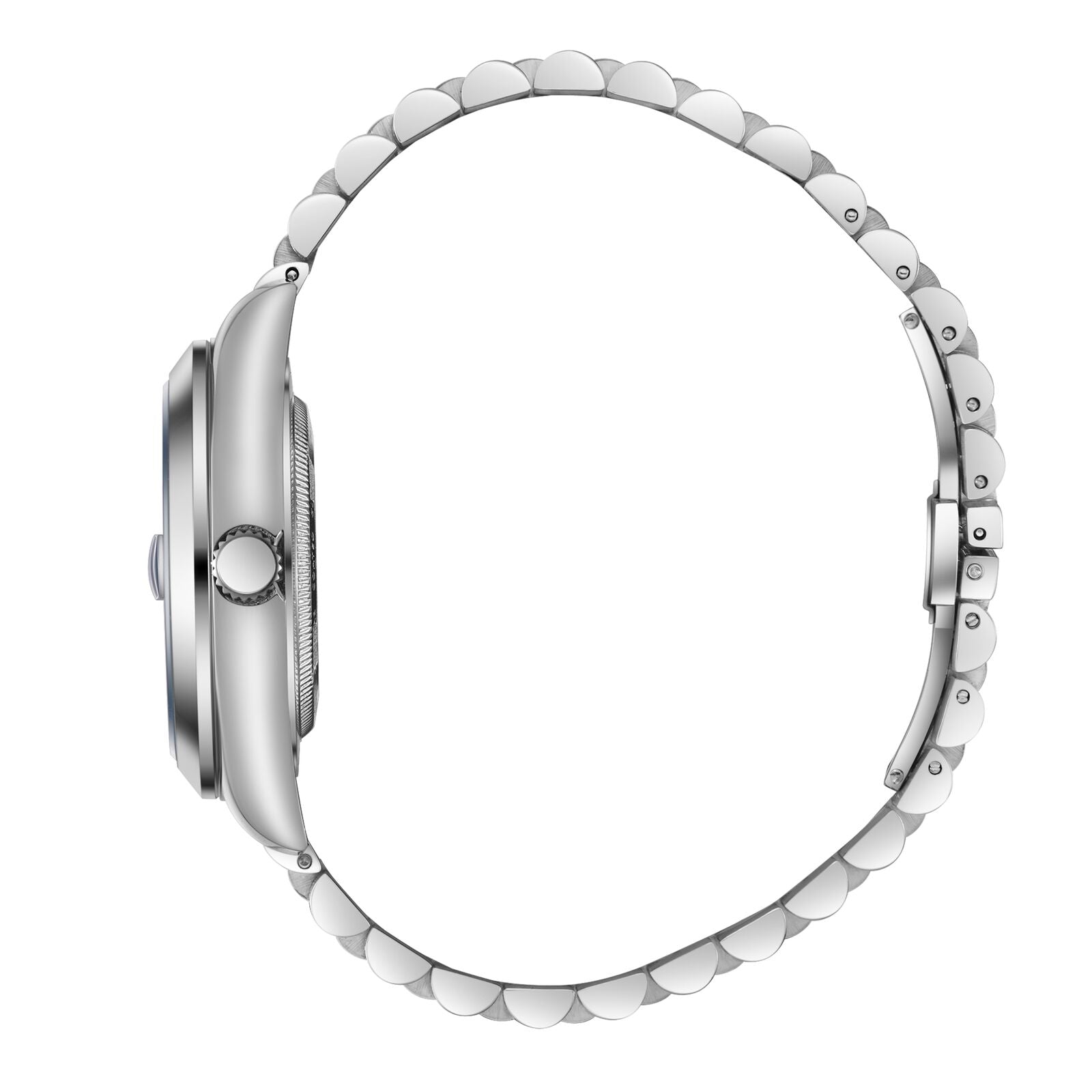 Two-tone stainless steel and gold jubilee bracelet with deployment clasp