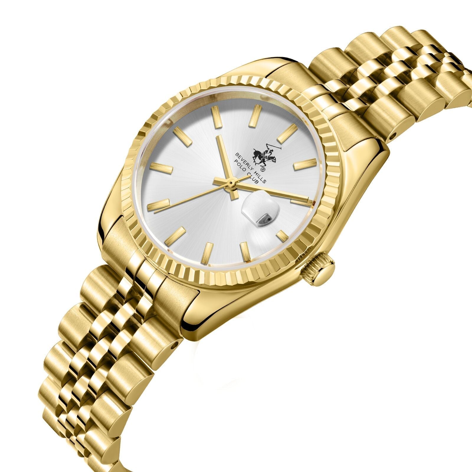 Beverly Hills Polo Club All Gold 33mm Date Watch - BP3827X.130