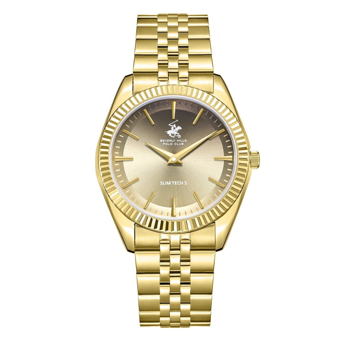 Beverly Hills Polo Club Slim Tech 5 All Gold Watch - BP3830X.160