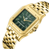 Beverly Hills Polo Club All Gold Green Dial Square Watch - BP3824C.170