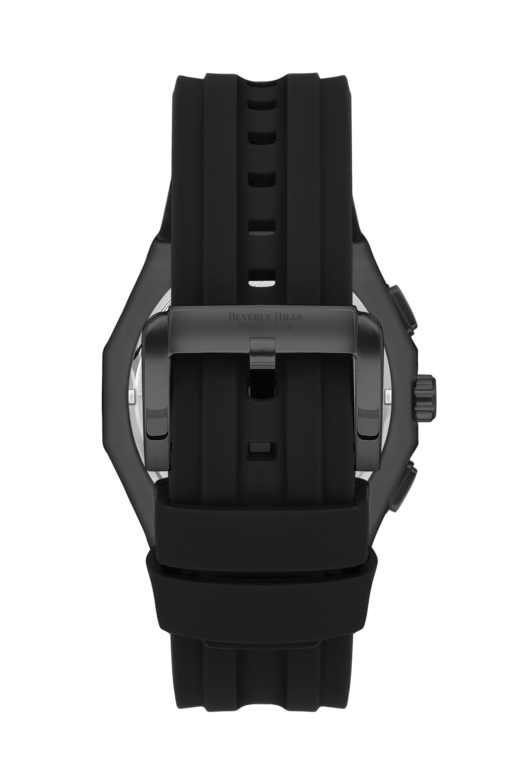 BEVERLY HILLS POLO CLUB Men’s Black Chronograph Silicone Watch – BP3557X.651 - Watch