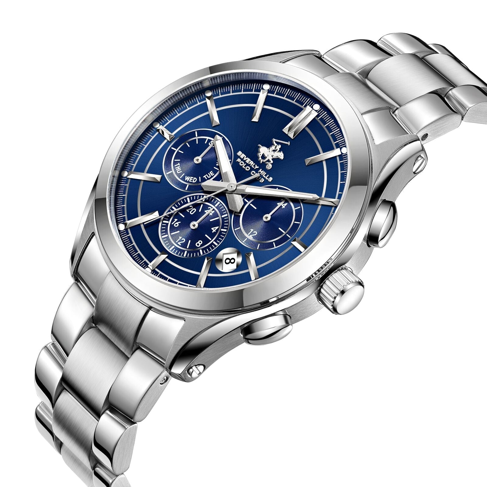 Beverly Hills Polo Club Silver Men's Watch - BP3812X.390