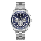 Beverly Hills Polo Club Blue Dial Silver Chrono Watch - BP3814X.390