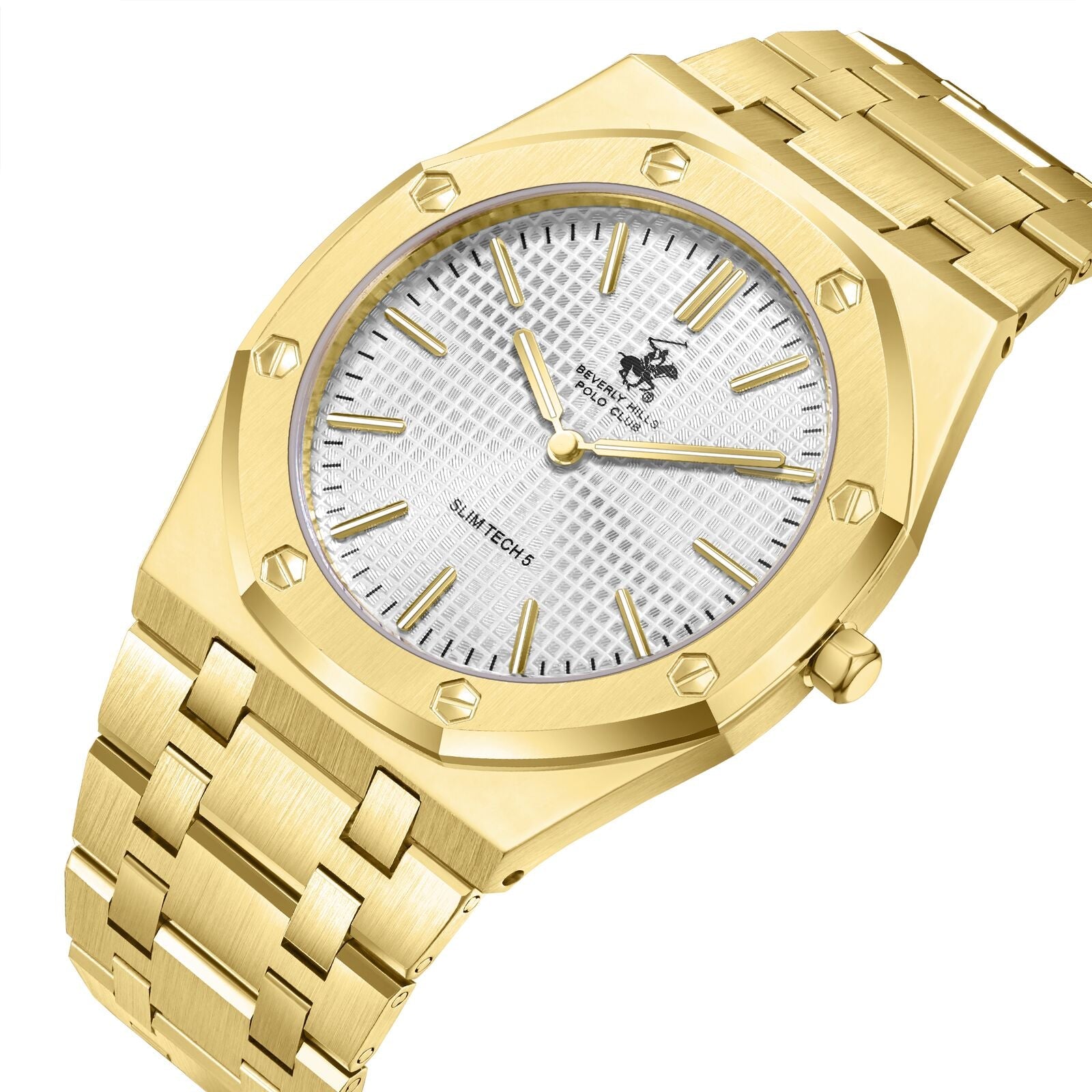Beverly Hills Polo Club Slim Tech 5 All Gold Watch - BP3825X.130
