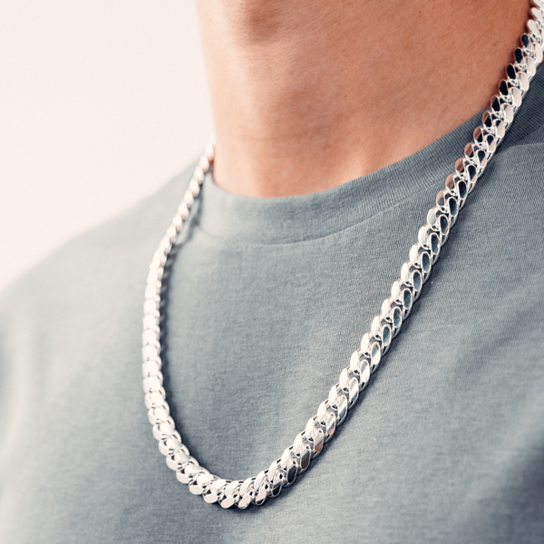 Big Daddy 10mm Miami Cuban Link Silver Chain - Chain