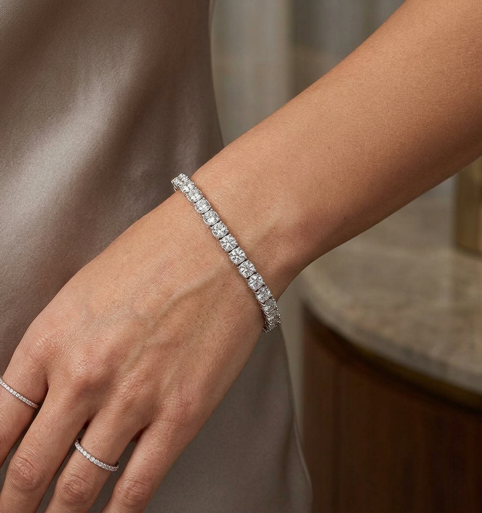 Big Daddy 6MM Diamond Silver Tennis Iced Out Bracelet