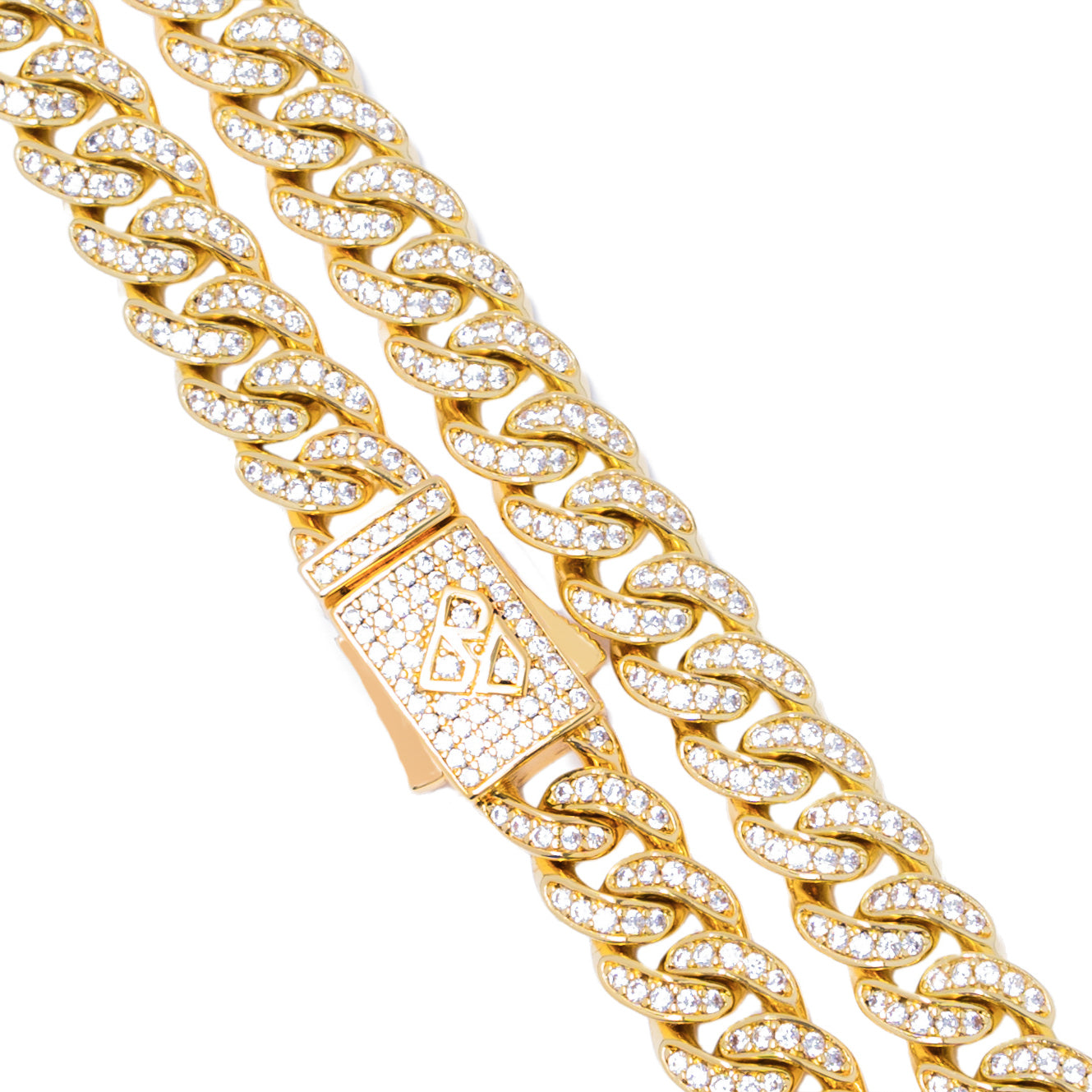 Big Daddy 8MM Bling Curb Cuban Gold Iced Out Chain