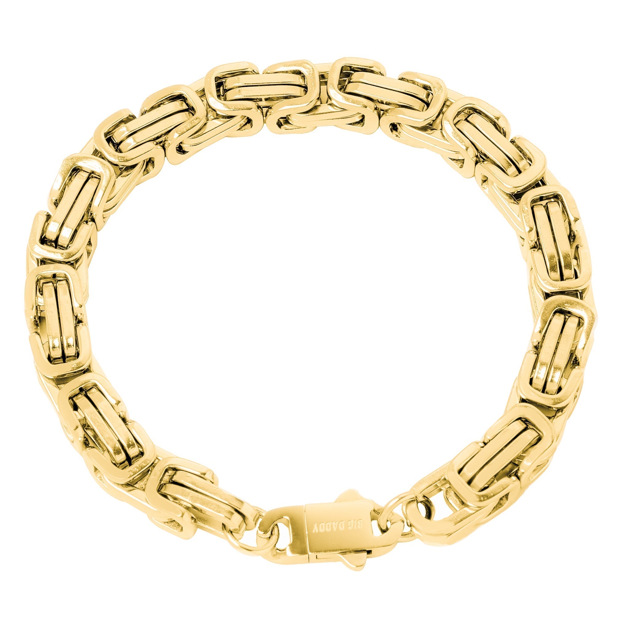 Big Daddy 8MM Byzantine 2.0 Link 18K Gold Bracelet - Bracelet