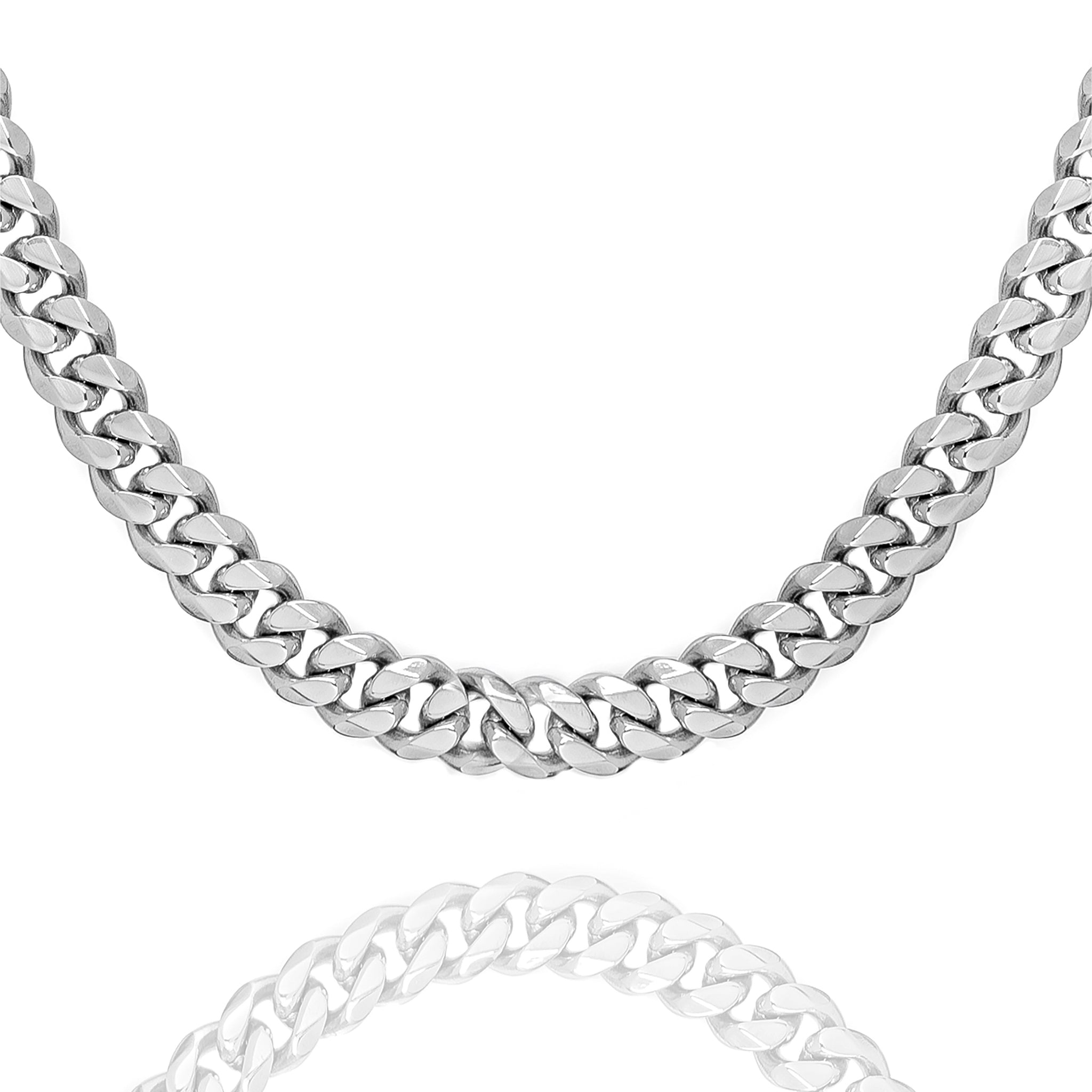 Big Daddy 8MM Cuban Link Silver Chain - Chain