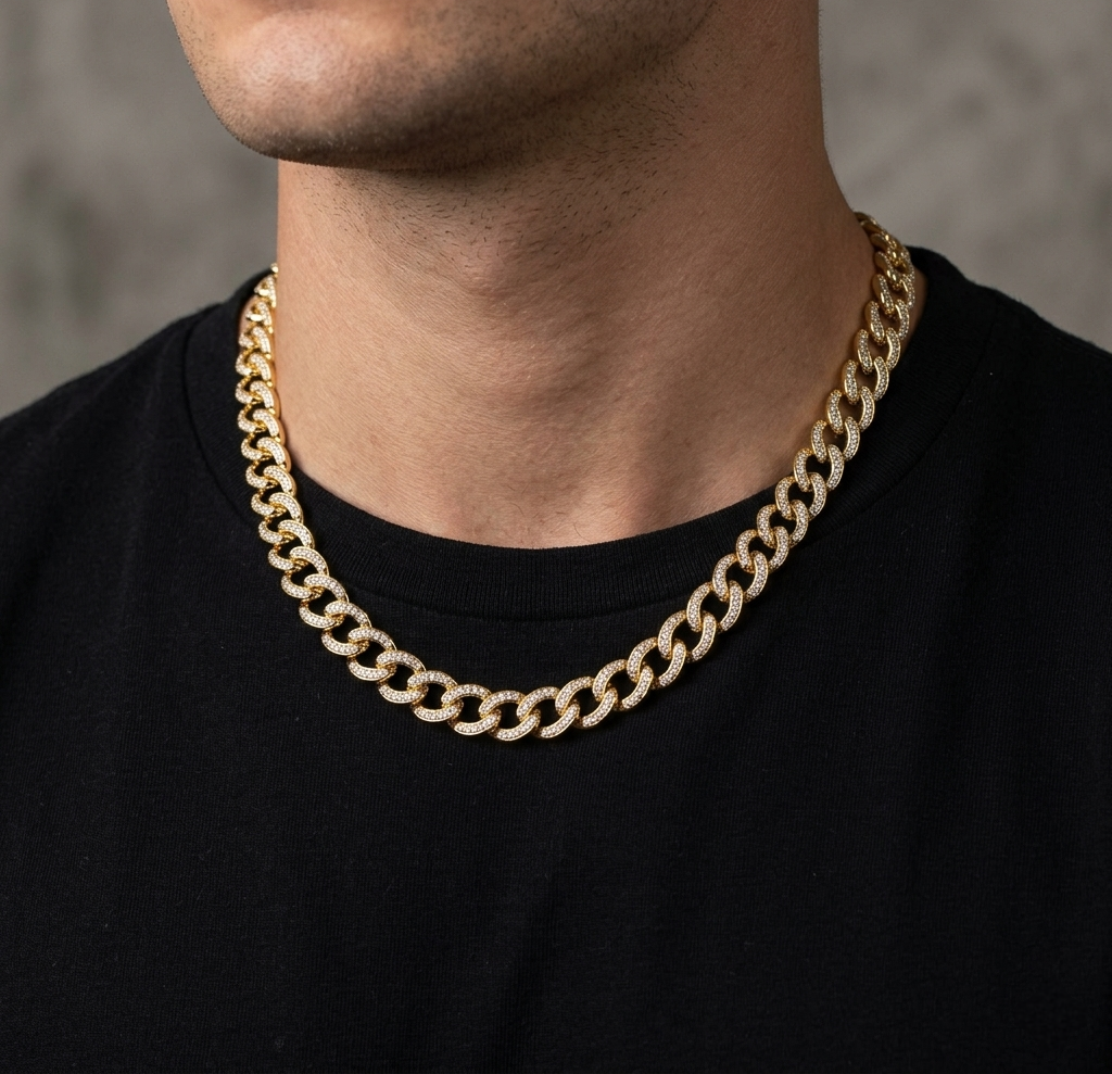 Big Daddy 8MM Iced Cuban Gold Chain