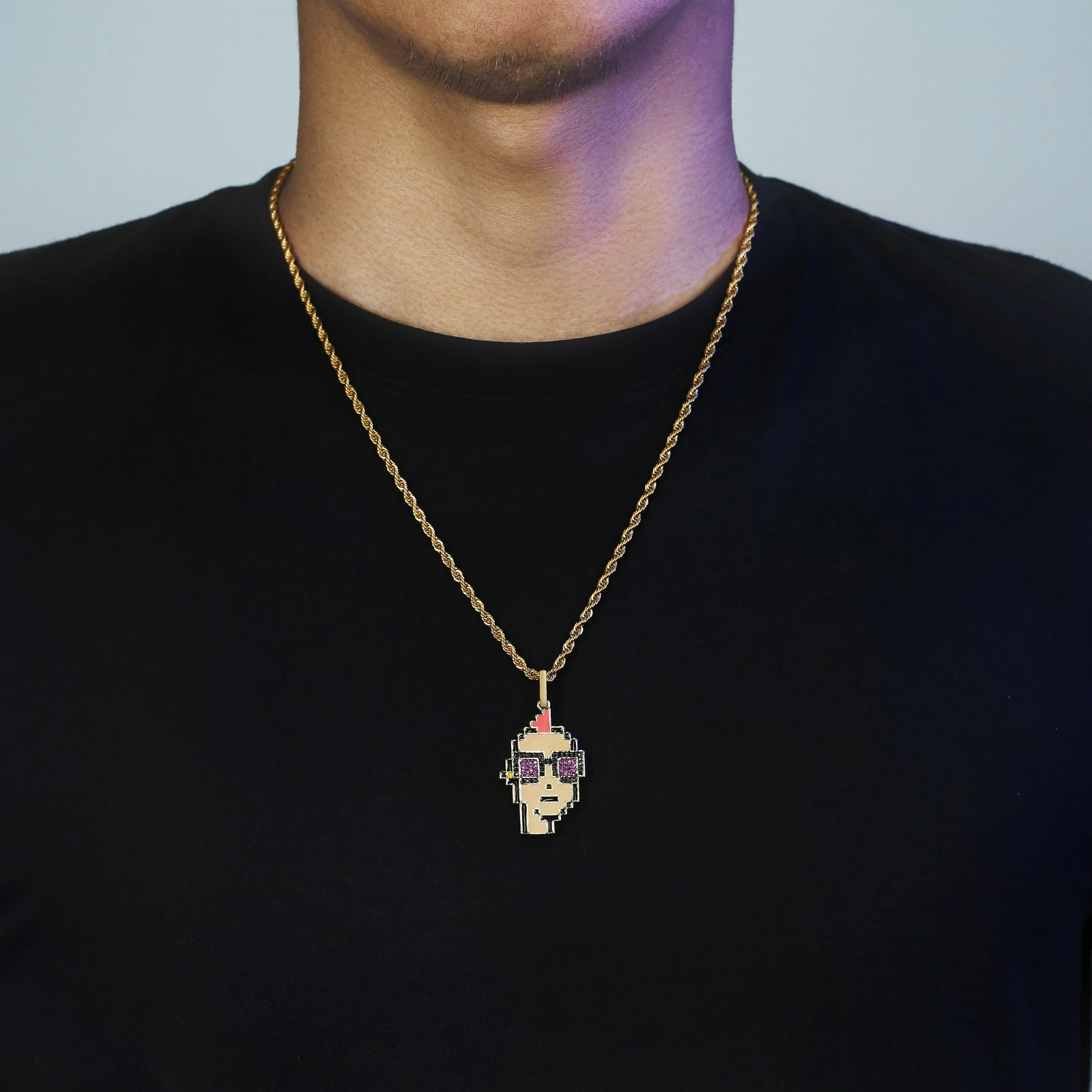 Big Daddy Iced Out Cryptopunk NFT Pendant #2 - Limited edition