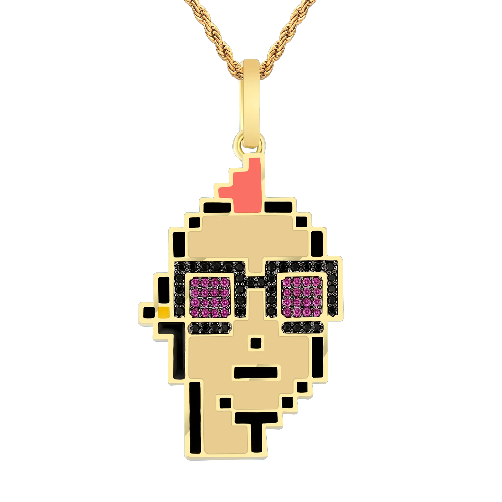 Big Daddy Iced Out Cryptopunk NFT Pendant #2 - Limited edition