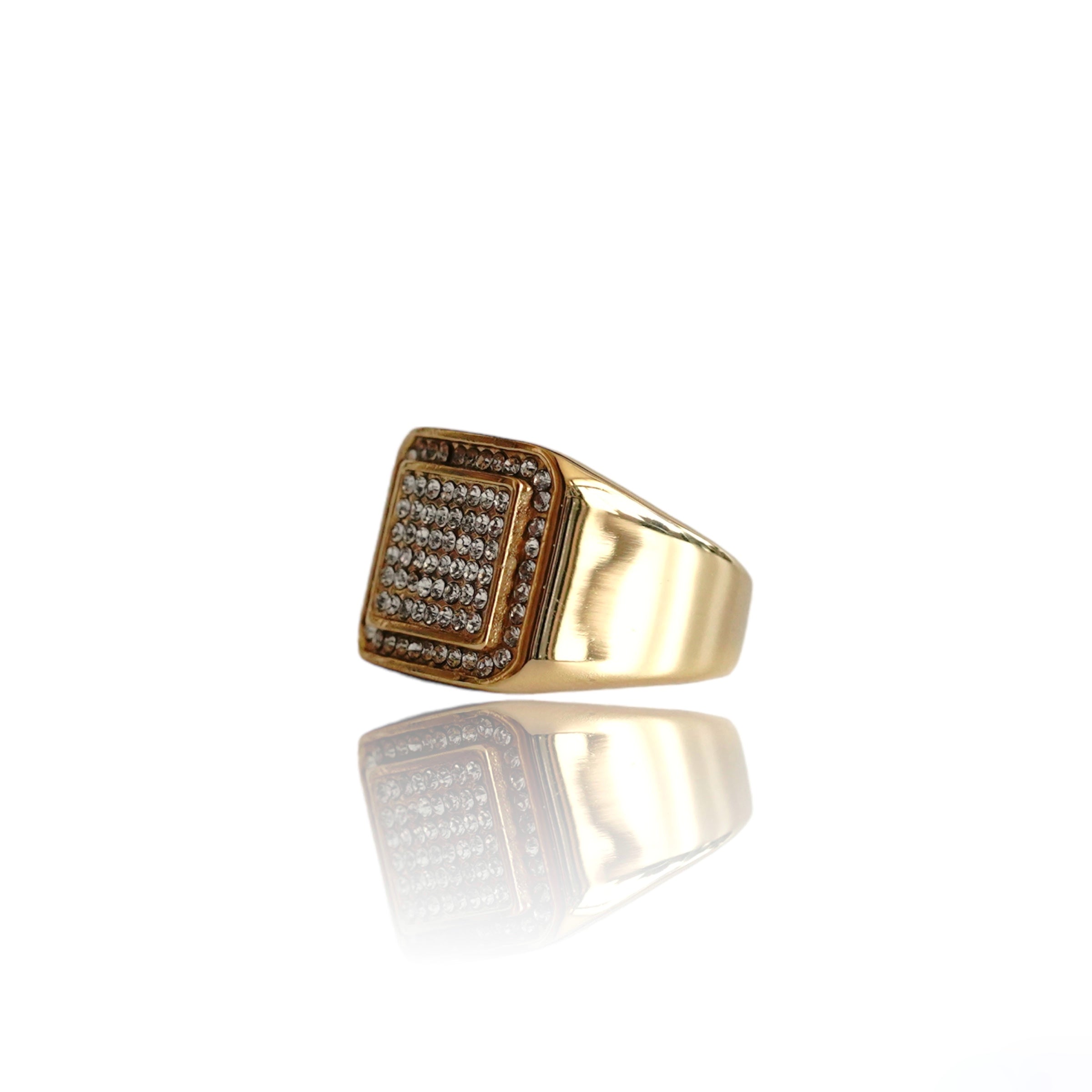 Big Daddy Grandiose Iced Gold Ring - Ring