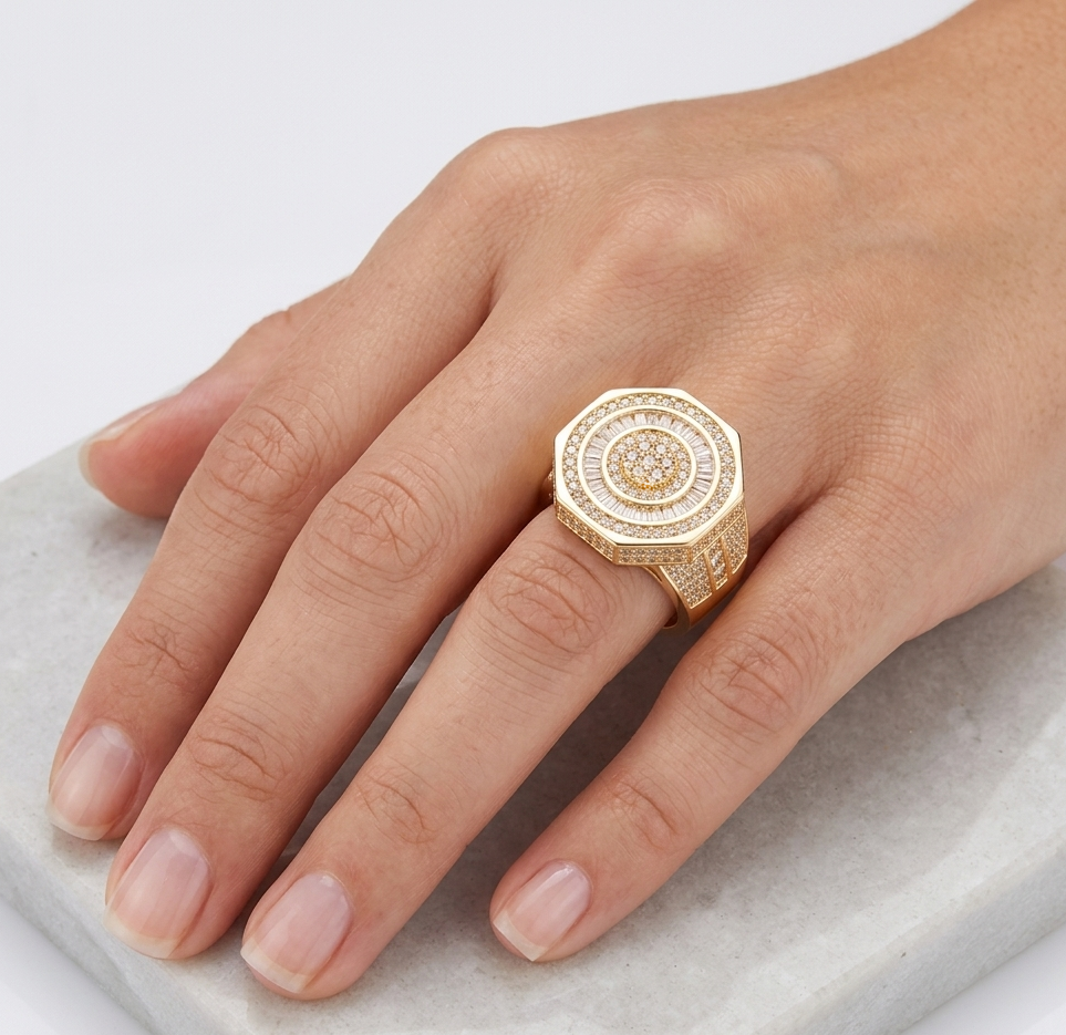 Big Daddy Zenith Baguette Iced Out Diamond Ring