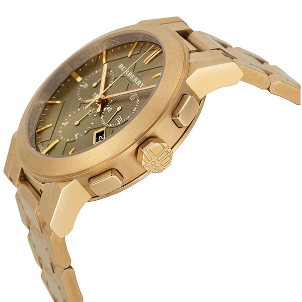 Burberry Taupe Chronograph Dial Rose Gold Plated Steel Men's Watch BU9353 - Watches of Australia #2