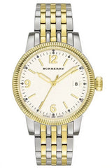 Burberry Analog White Dial Two Tone Steel Strap Watch for Women - BU7871