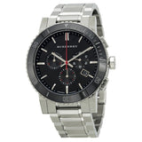 Burberry Black Dial Chronograph Stainless Steel Men's Watch BU9380