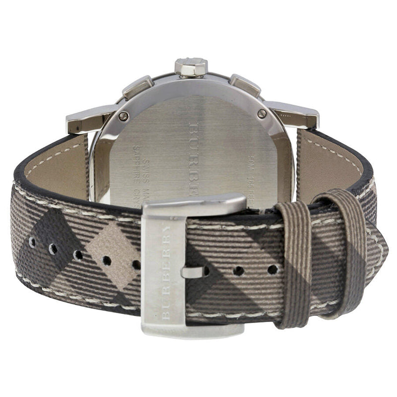 Burberry Brown Impressed Check Dial Check Fabric Strap Men's Watch BU9361 - Watches of Australia #3