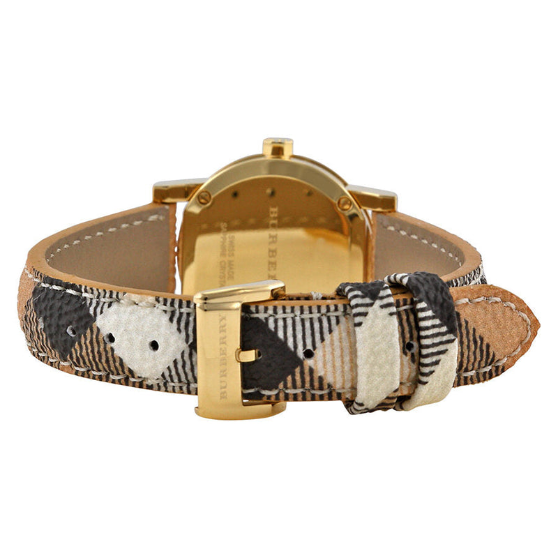 Burberry Champagne Dial Haymarket Check Fabric Ladies Watch Burberry BU9219 - Watches of Australia #3